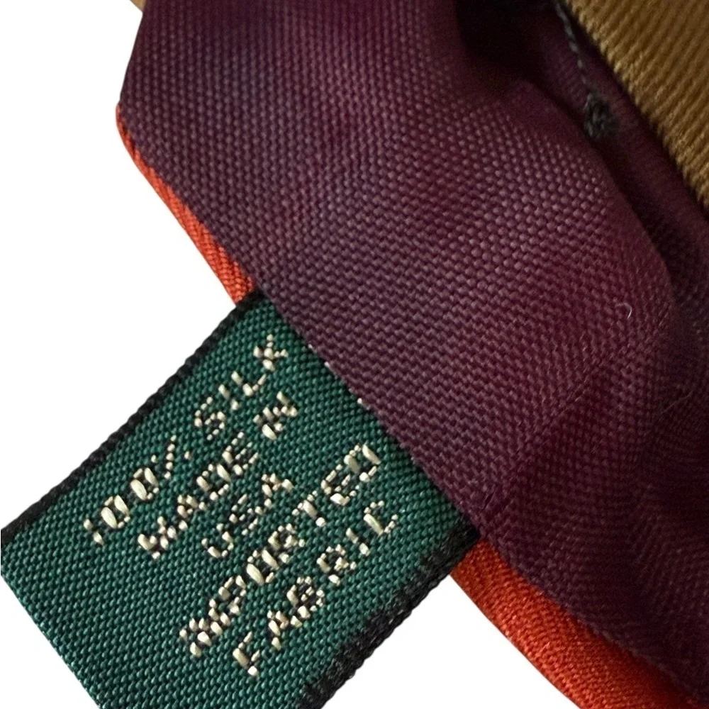 J Crew Wide Stripes Repp Tie 54 X 4! In. Tie 100% Silk Hand Made Colorful Dad